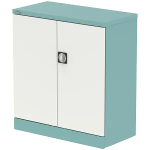 Qube Steel 2-Door Stationery Office Cupboard with Shelves