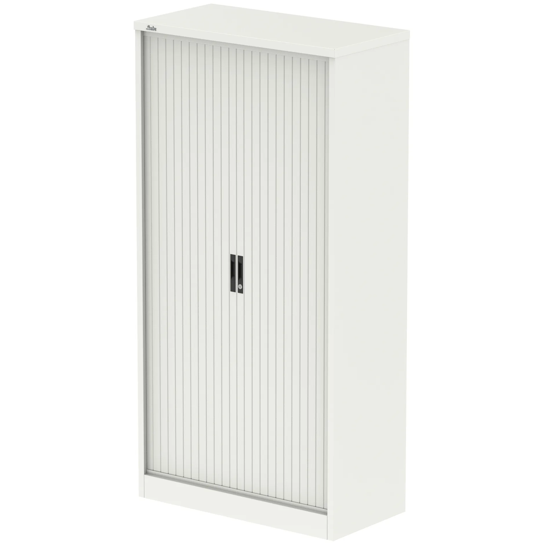 Qube Steel Side Tambour Office Cupboard with Shelves