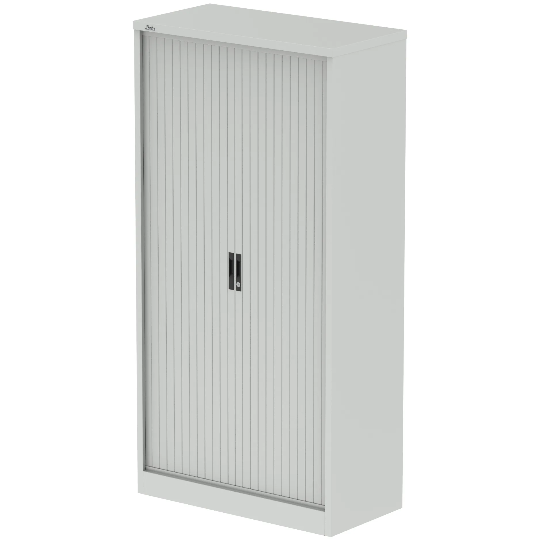 Qube Steel Side Tambour Office Cupboard with Shelves