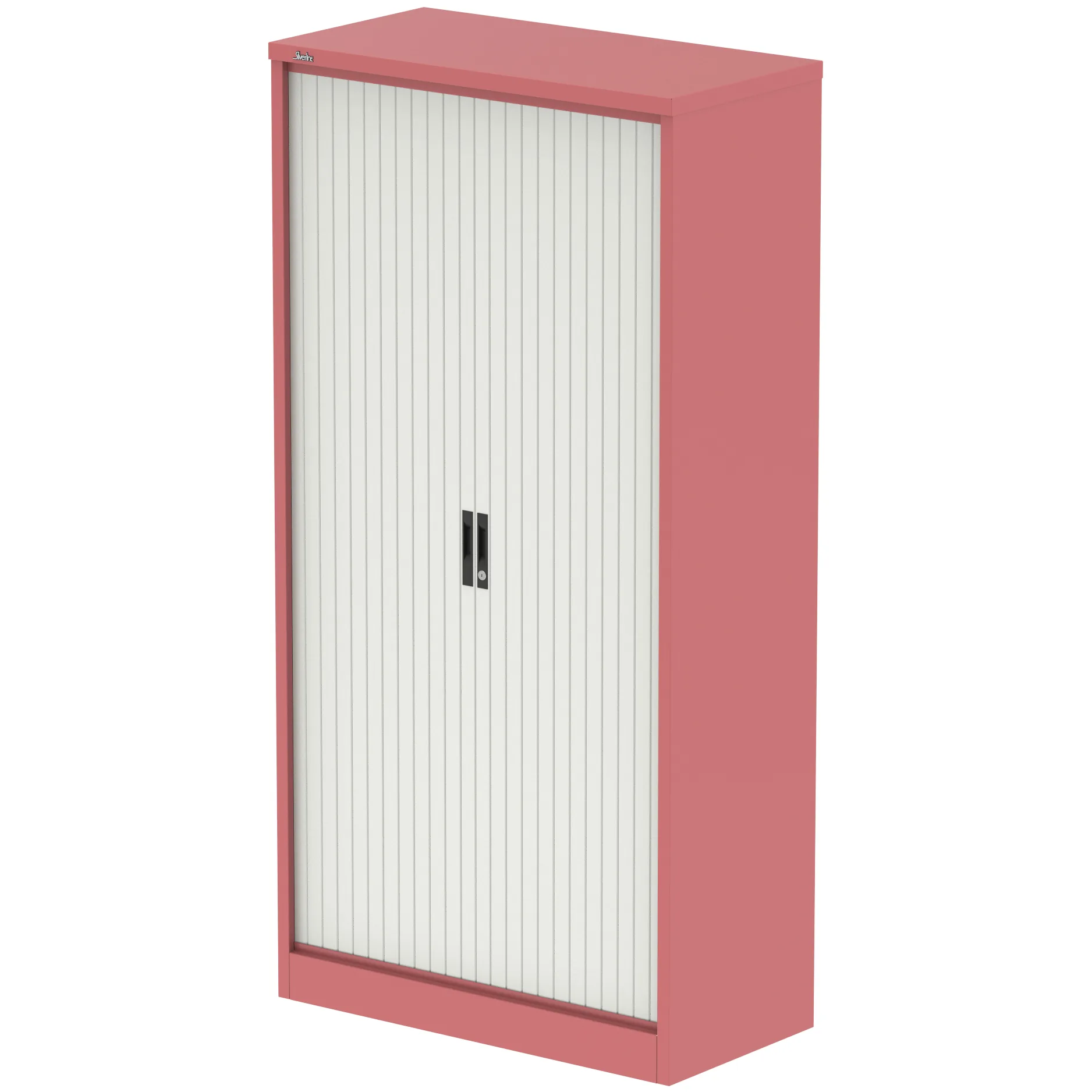 Qube Steel Side Tambour Office Cupboard with Shelves