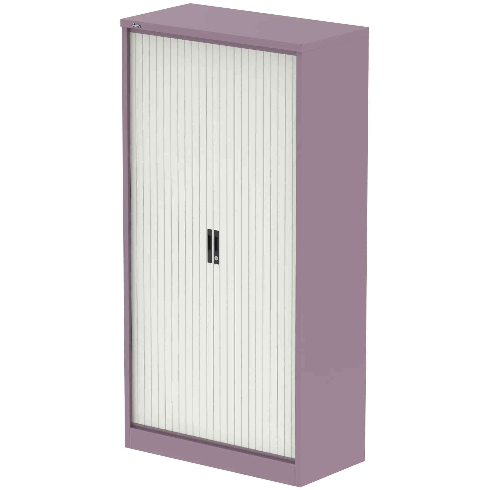 Qube Steel Side Tambour Office Cupboard with Shelves