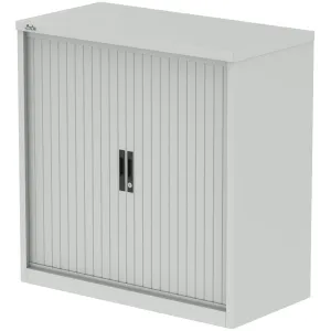 Qube Steel Side Tambour Office Cupboard with Shelves