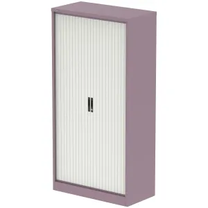 Qube Steel Side Tambour Office Cupboard with Shelves