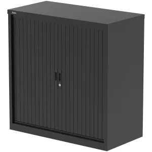 Qube Steel Side Tambour Office Cupboard with Shelves