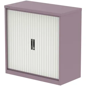 Qube Steel Side Tambour Office Cupboard with Shelves