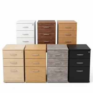 Impulse Desk High 3 Drawer Office Pedestal