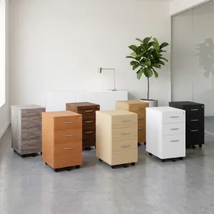 Impulse Under Desk 3 Drawer Office Pedestal in Standard or Slimline Widths