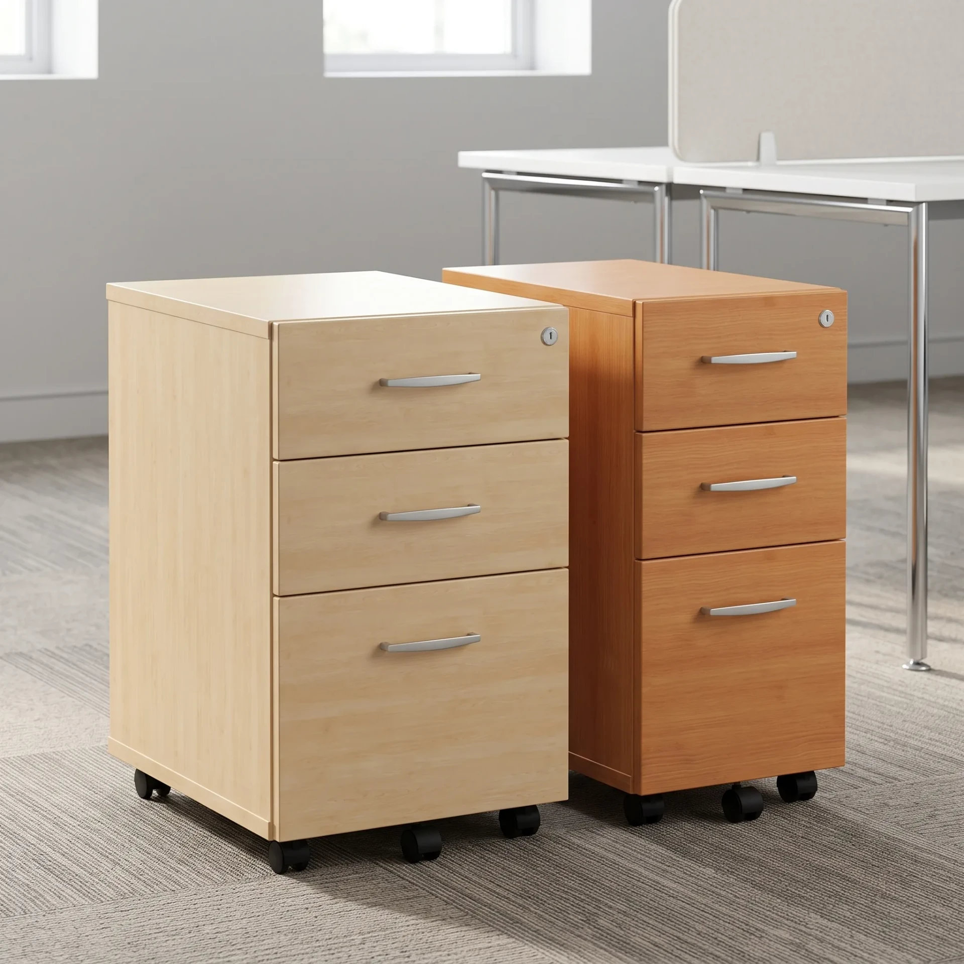 Impulse Under Desk 3 Drawer Office Pedestal in Standard or Slimline Widths