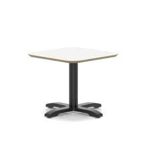 Brixworth Square Coffee Table With Cross Base - 60cm / Low / White / Black