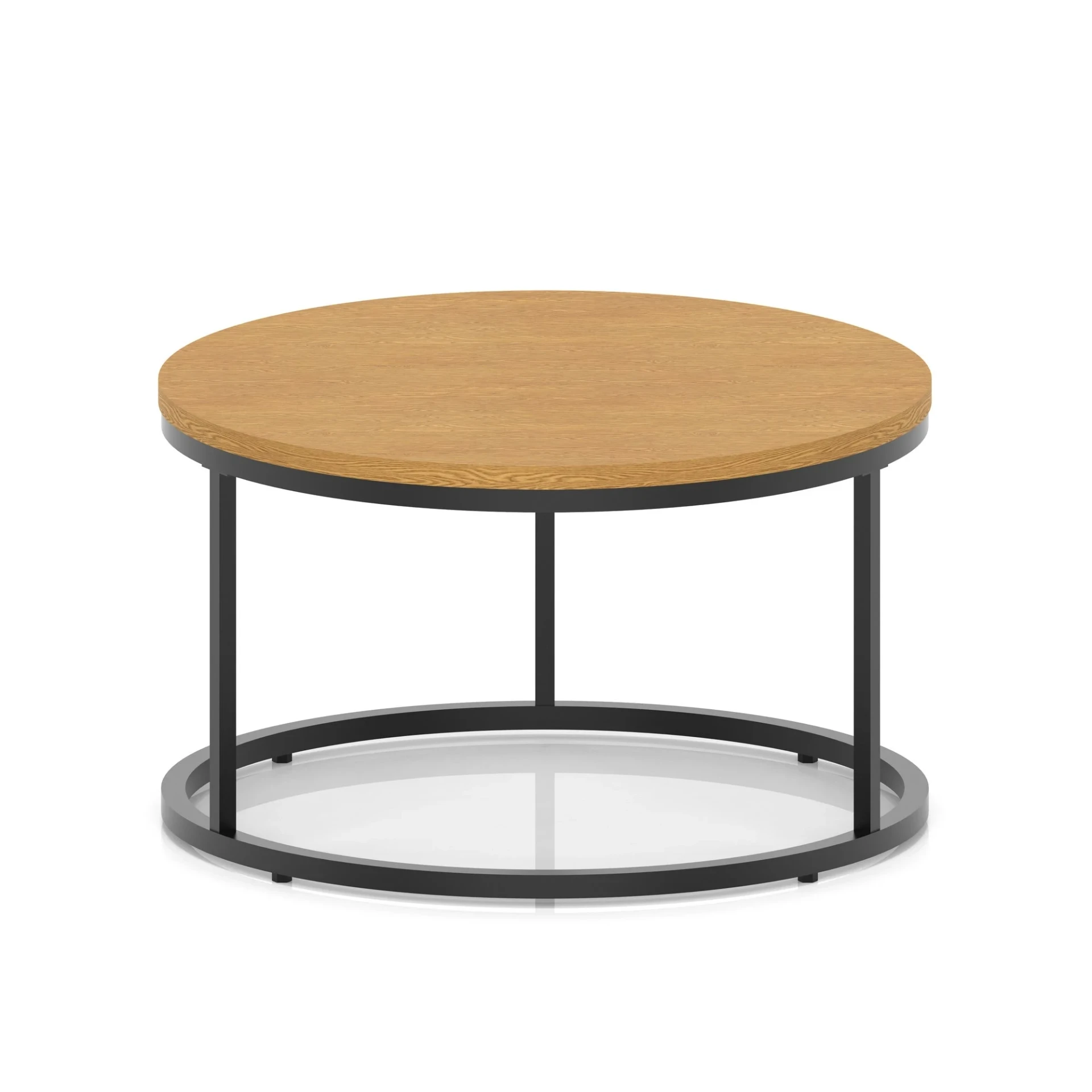 Impulse Round Coffee Table with Metal Frame