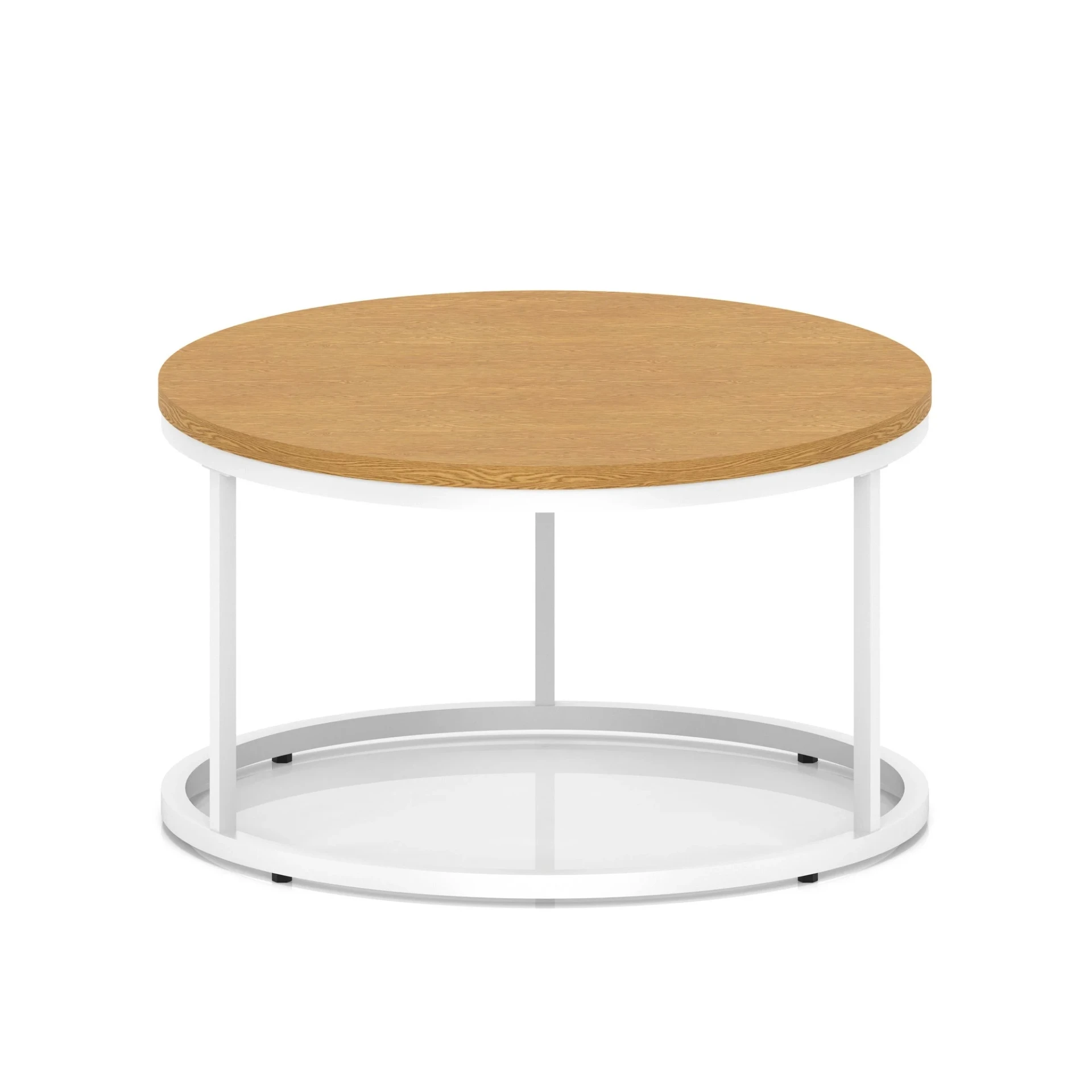 Impulse Round Coffee Table with Metal Frame