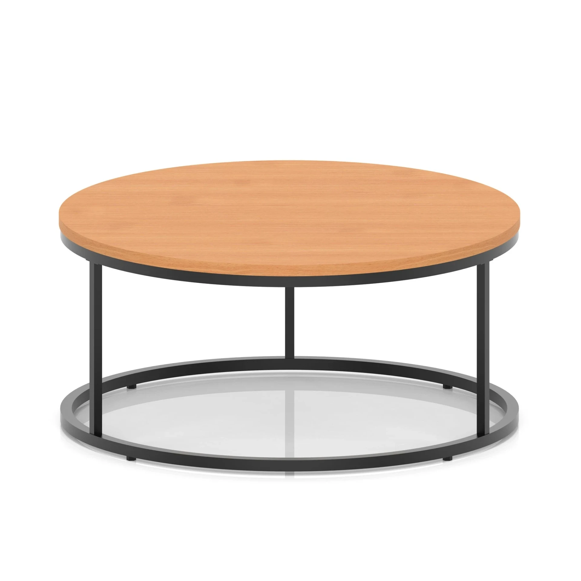 Impulse Round Coffee Table with Metal Frame