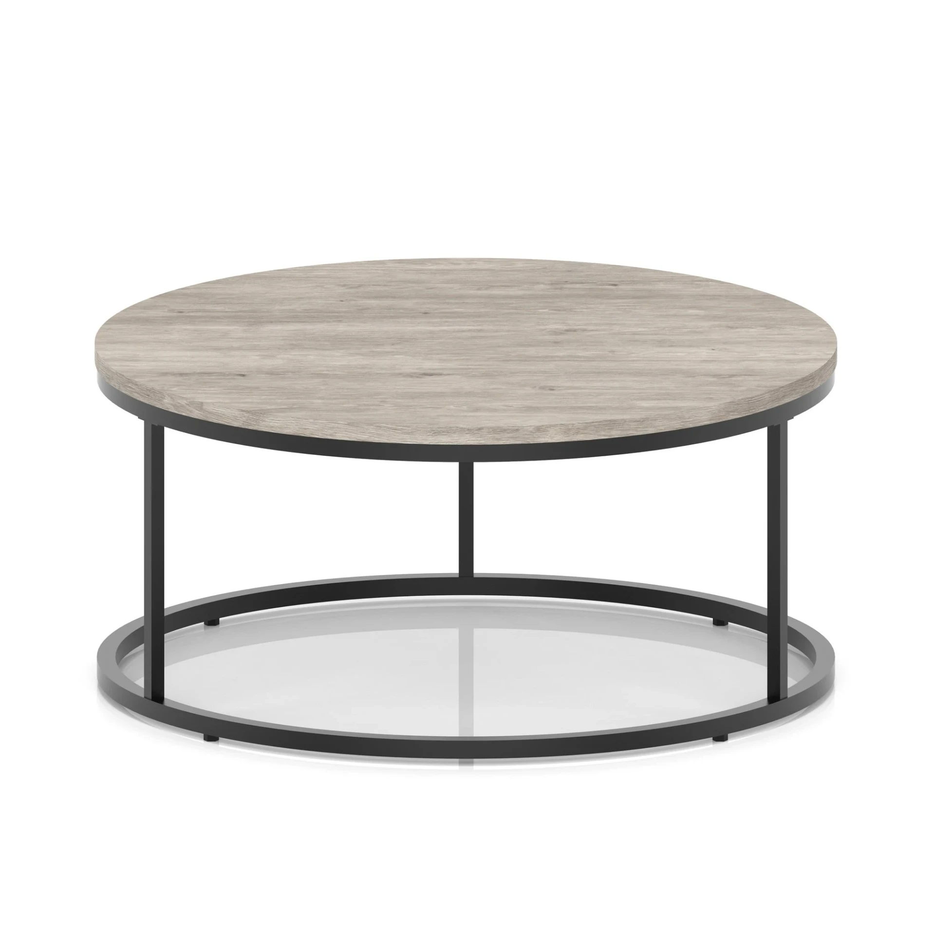 Impulse Round Coffee Table with Metal Frame