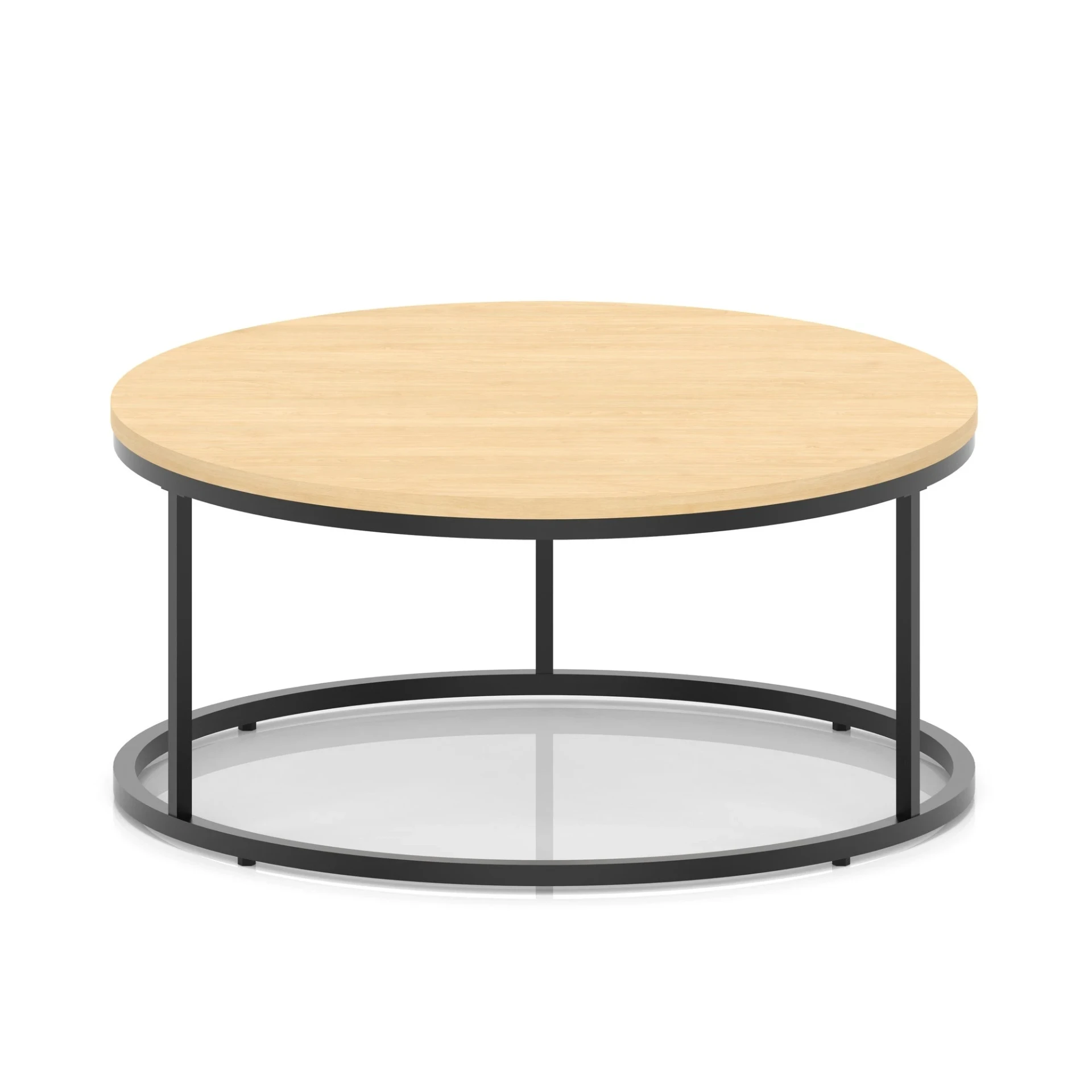 Impulse Round Coffee Table with Metal Frame