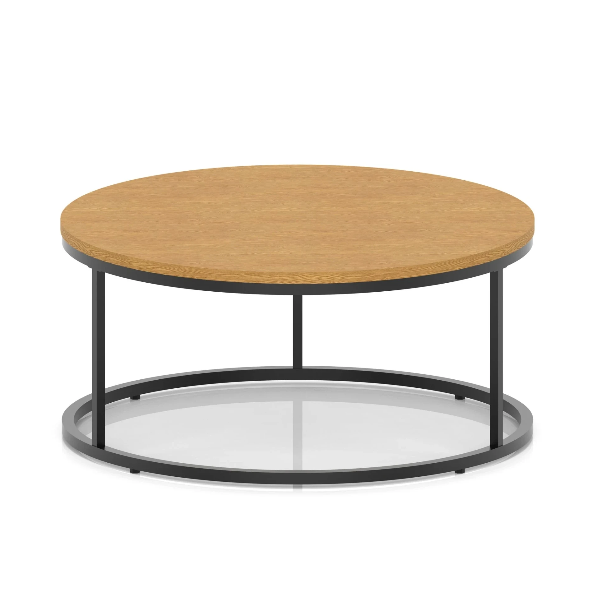 Impulse Round Coffee Table with Metal Frame