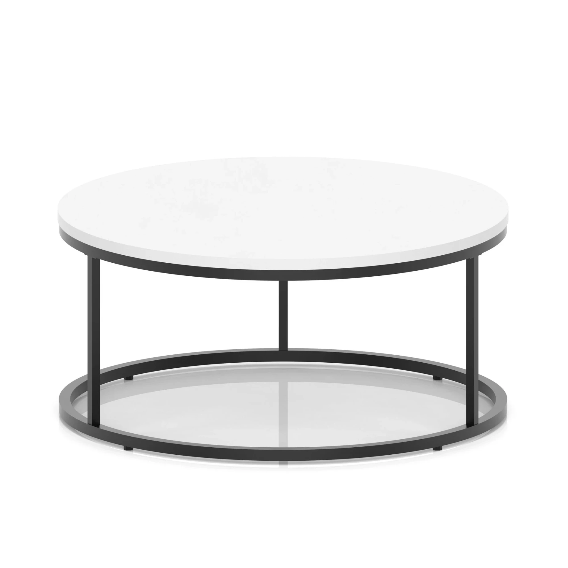 Impulse Round Coffee Table with Metal Frame