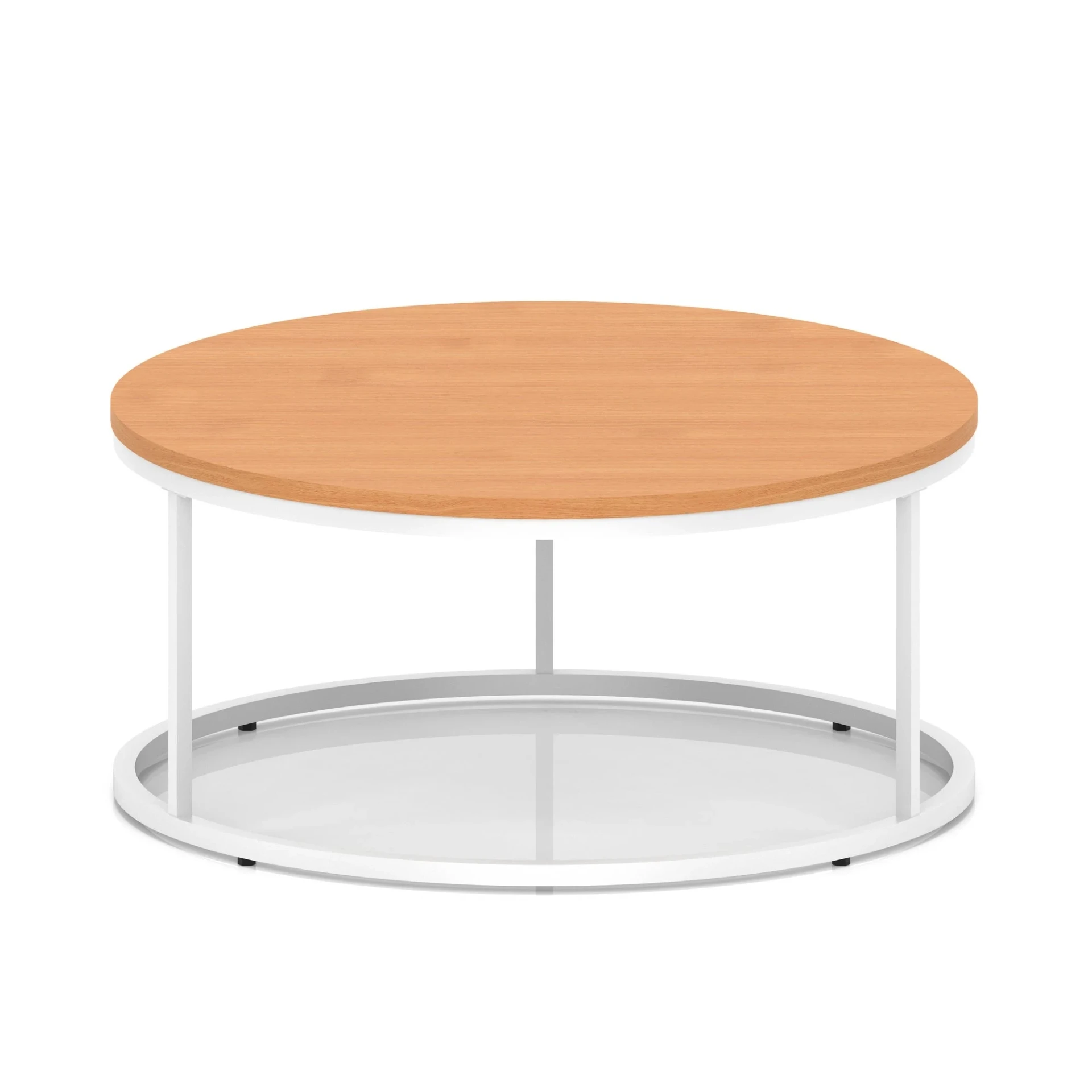 Impulse Round Coffee Table with Metal Frame