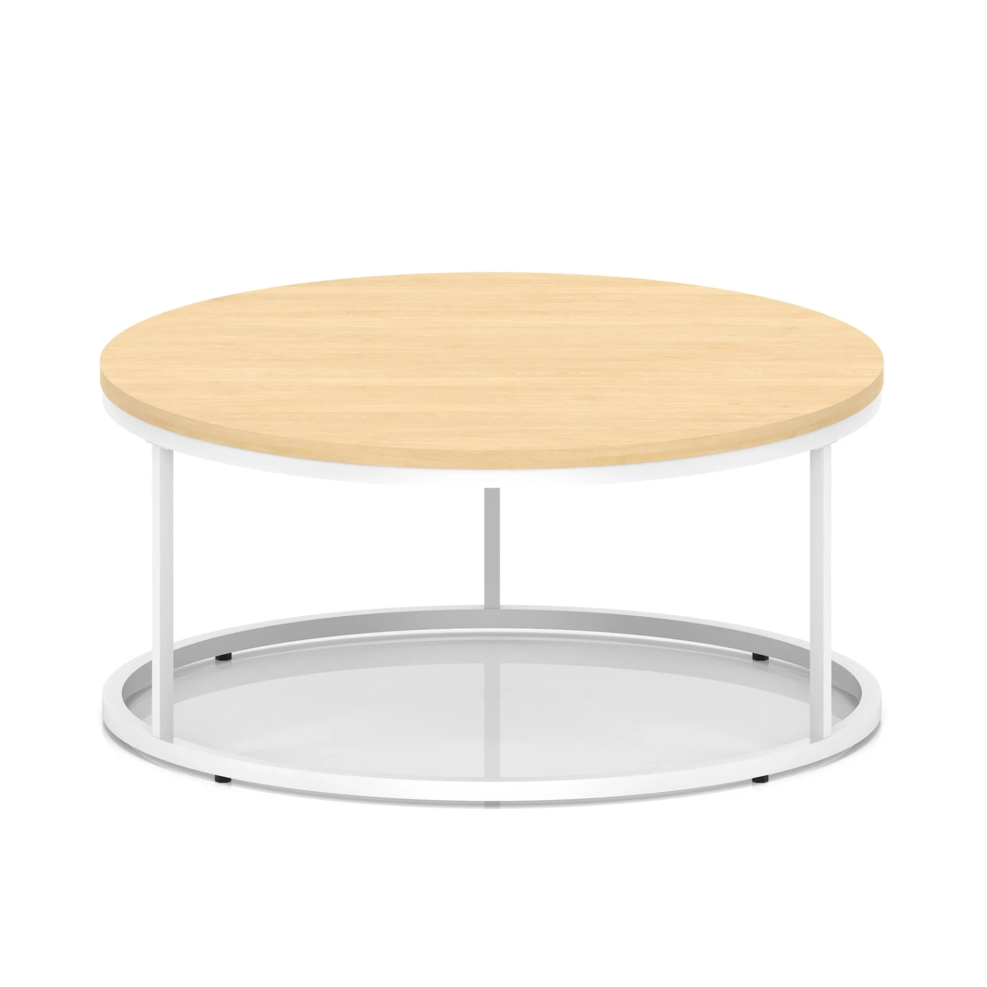 Impulse Round Coffee Table with Metal Frame