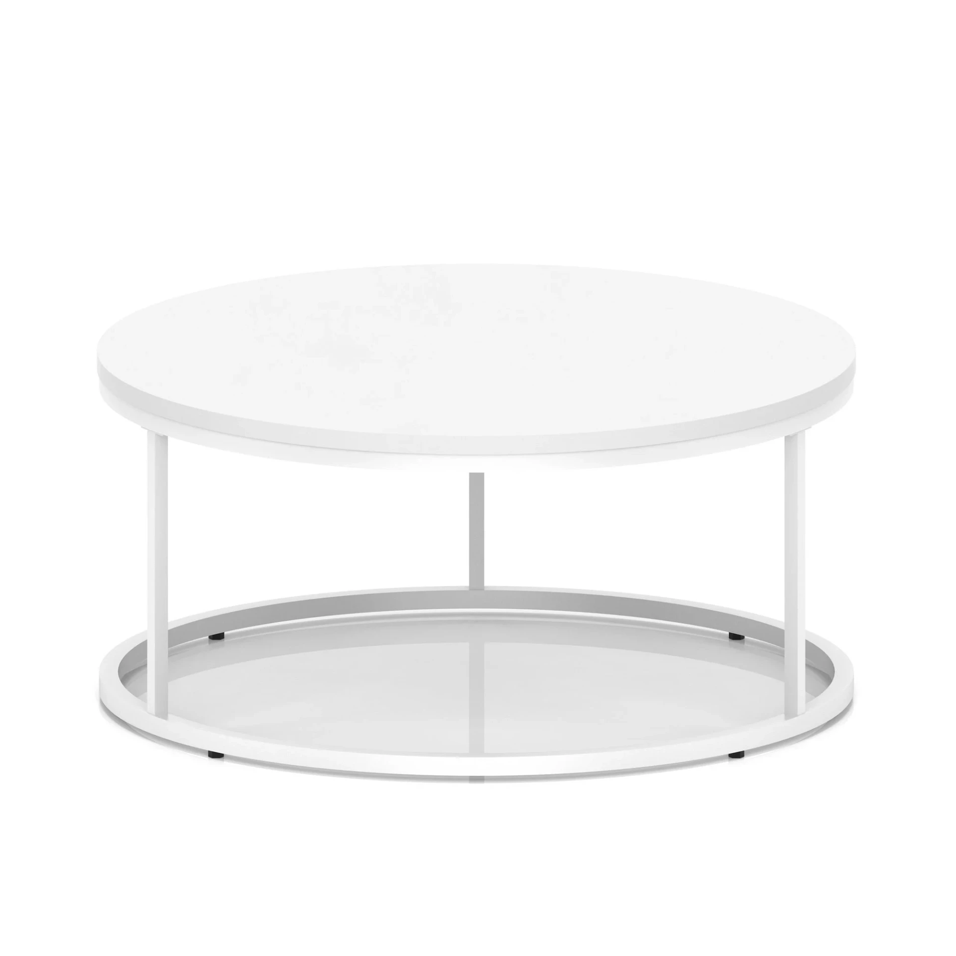 Impulse Round Coffee Table with Metal Frame