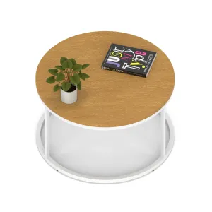 Impulse Round Coffee Table with Metal Frame