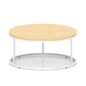 Impulse Round Coffee Table with Metal Frame