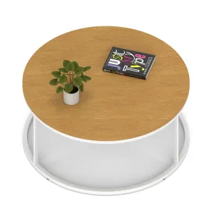 Impulse Round Coffee Table with Metal Frame
