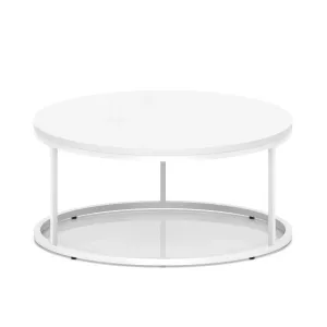 Impulse Round Coffee Table with Metal Frame