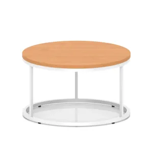 Impulse Round Coffee Table with Metal Frame