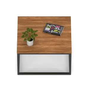 Impulse Square Coffee Table with Metal Frame