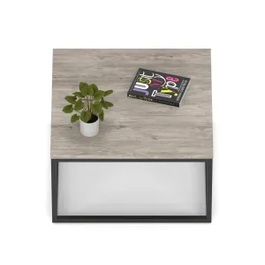 Impulse Square Coffee Table with Metal Frame