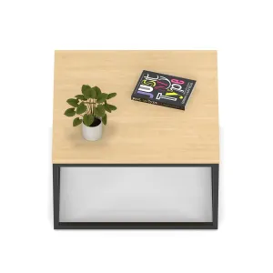 Impulse Square Coffee Table with Metal Frame
