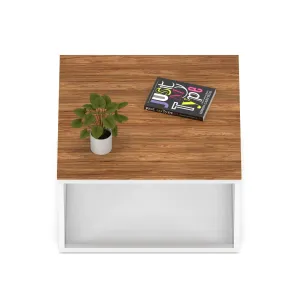 Impulse Square Coffee Table with Metal Frame
