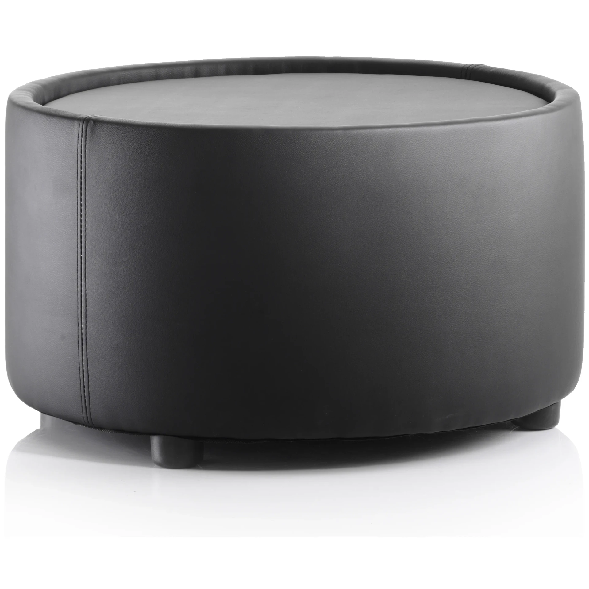 Neo Round Black Upholstered Coffee Table