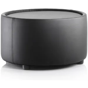 Neo Round Black Upholstered Coffee Table