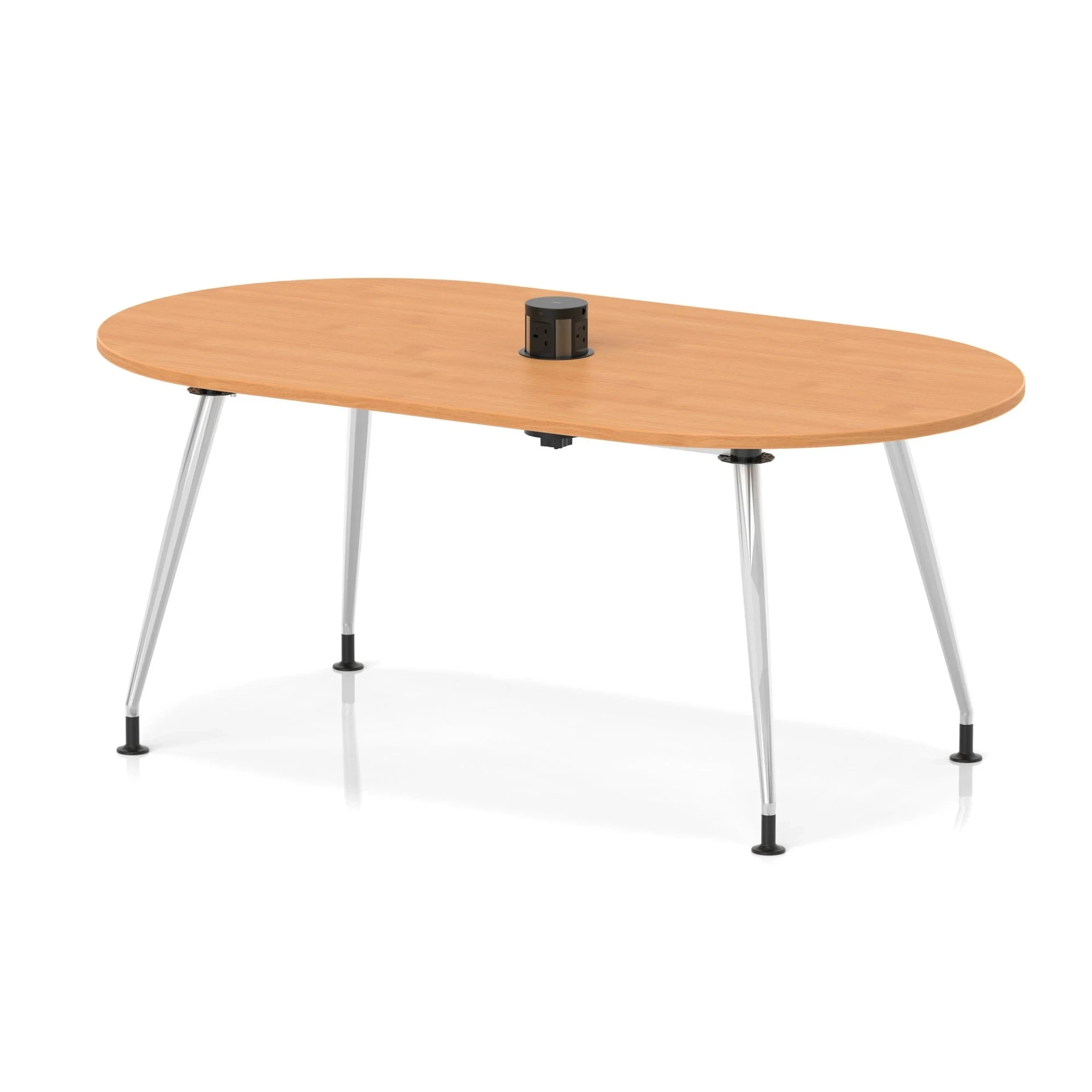 Impulse Boardroom Table With Leg Frame - 180cm / Pop-up Power Module / Beech