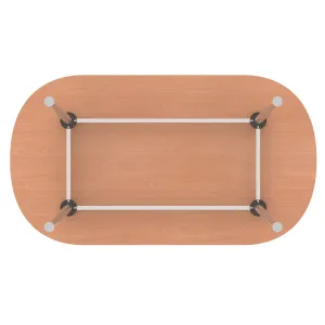 Impulse Leg Frame D-End Boardroom Meeting Table