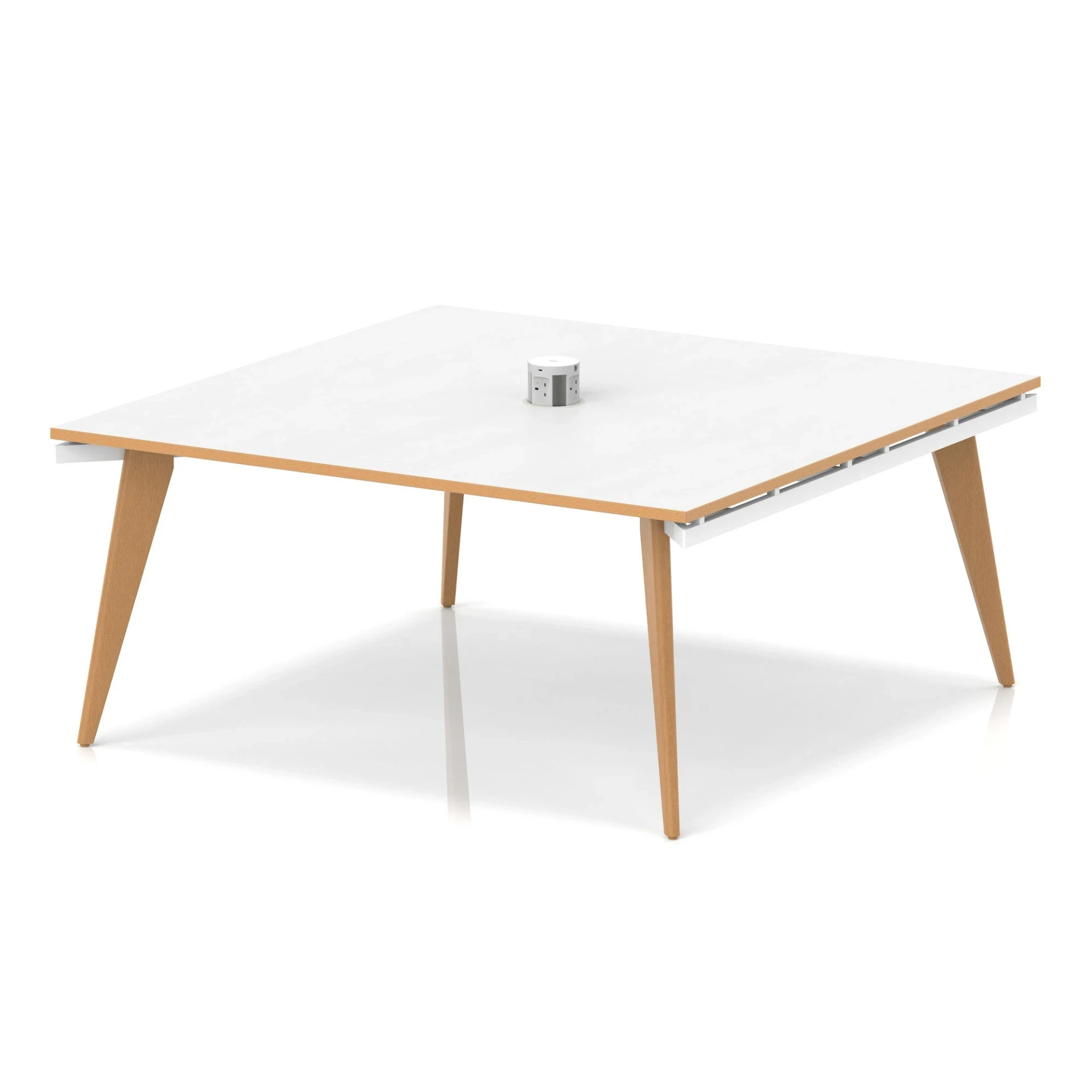 Oslo 1600mm Square Wooden Leg Boardroom Table