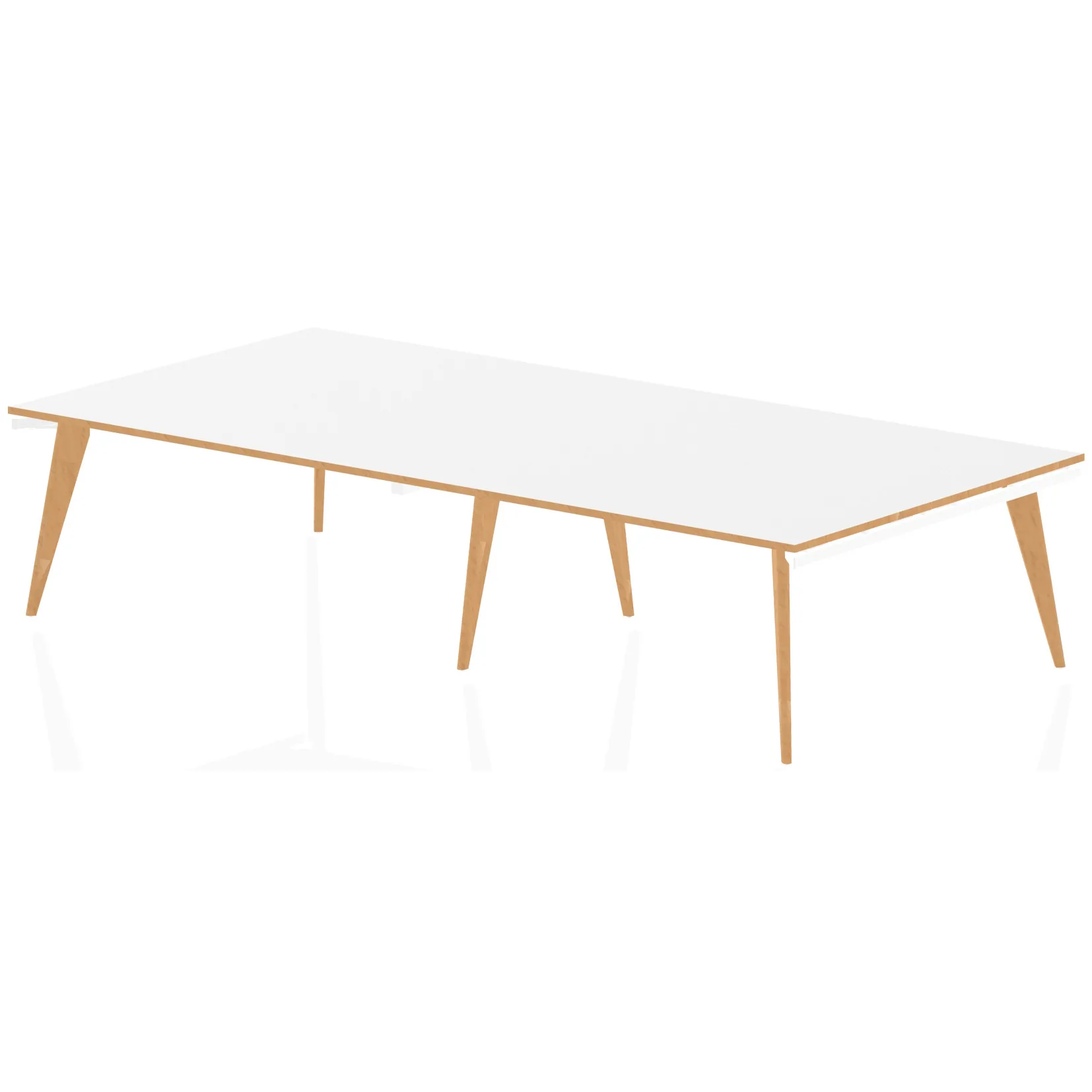 Oslo Large Rectangular Wooden Leg Boardroom Table
