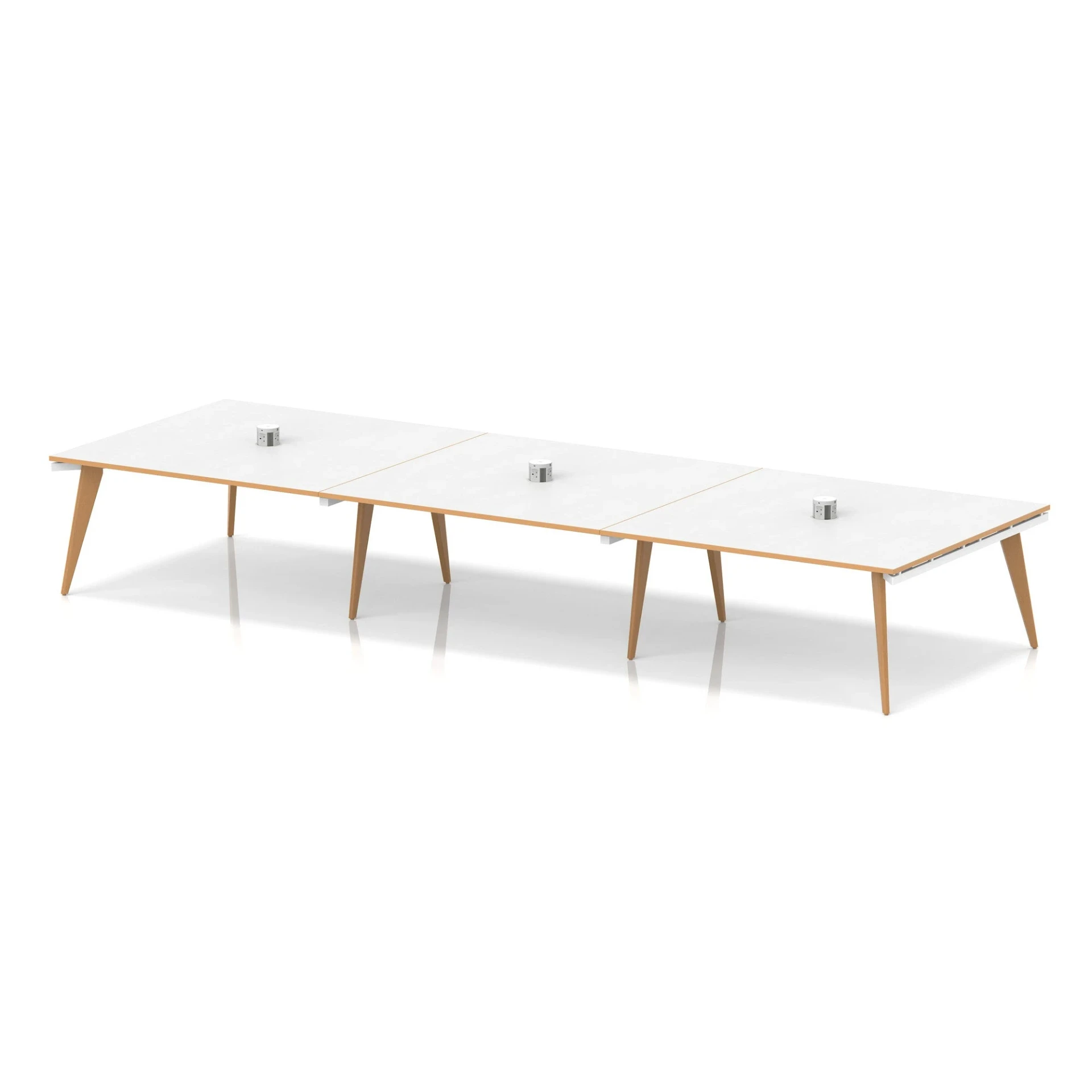 Oslo Large Rectangular Wooden Leg Boardroom Table