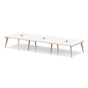 Oslo Large Rectangular Wooden Leg Boardroom Table