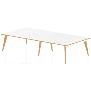 Oslo Large Rectangular Wooden Leg Boardroom Table
