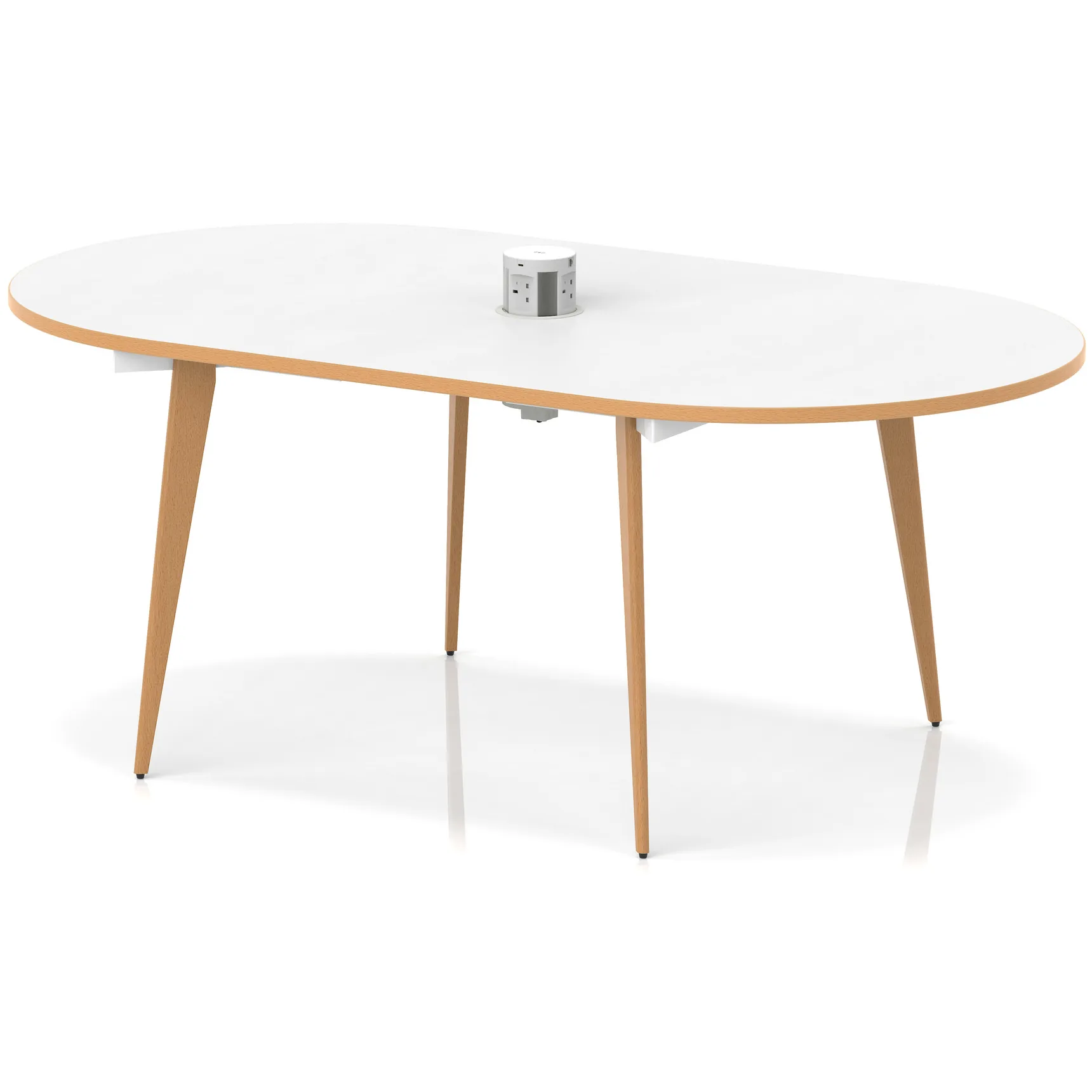 Oslo Oval Wooden Leg Boardroom Meeting Table