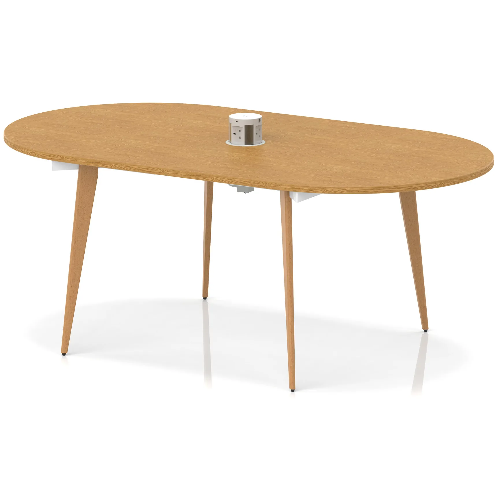 Oslo Oval Wooden Leg Boardroom Meeting Table
