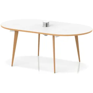 Oslo Oval Wooden Leg Boardroom Meeting Table