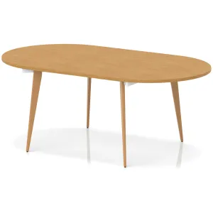 Oslo Oval Wooden Leg Boardroom Meeting Table