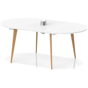 Oslo Oval Wooden Leg Boardroom Meeting Table