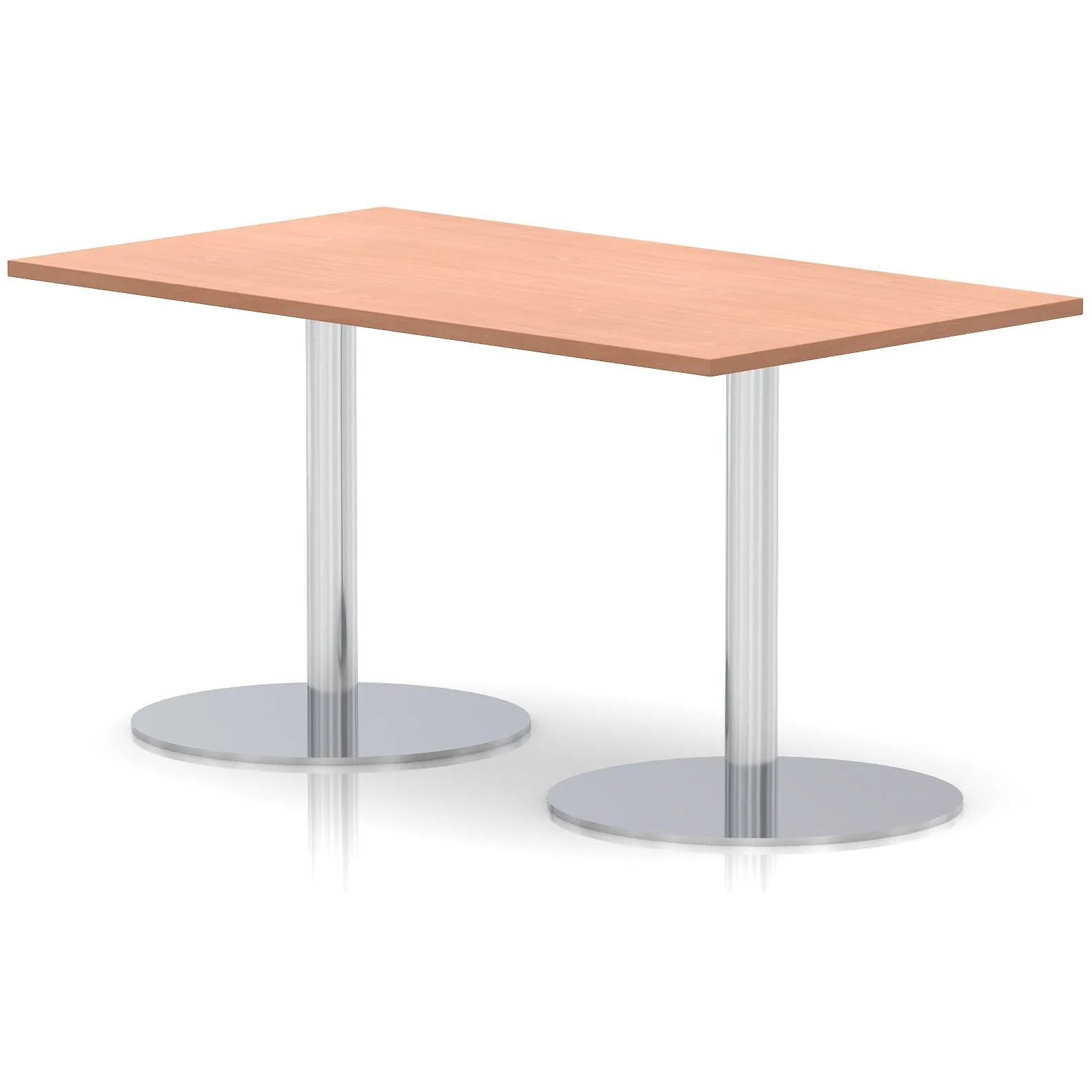 Italia Rectangular Poseur Table Silver Frame