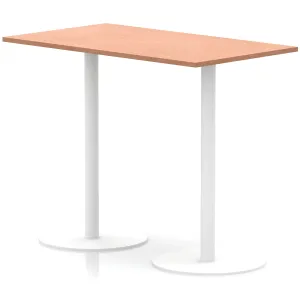 Italia Rectangular Poseur Table White Frame