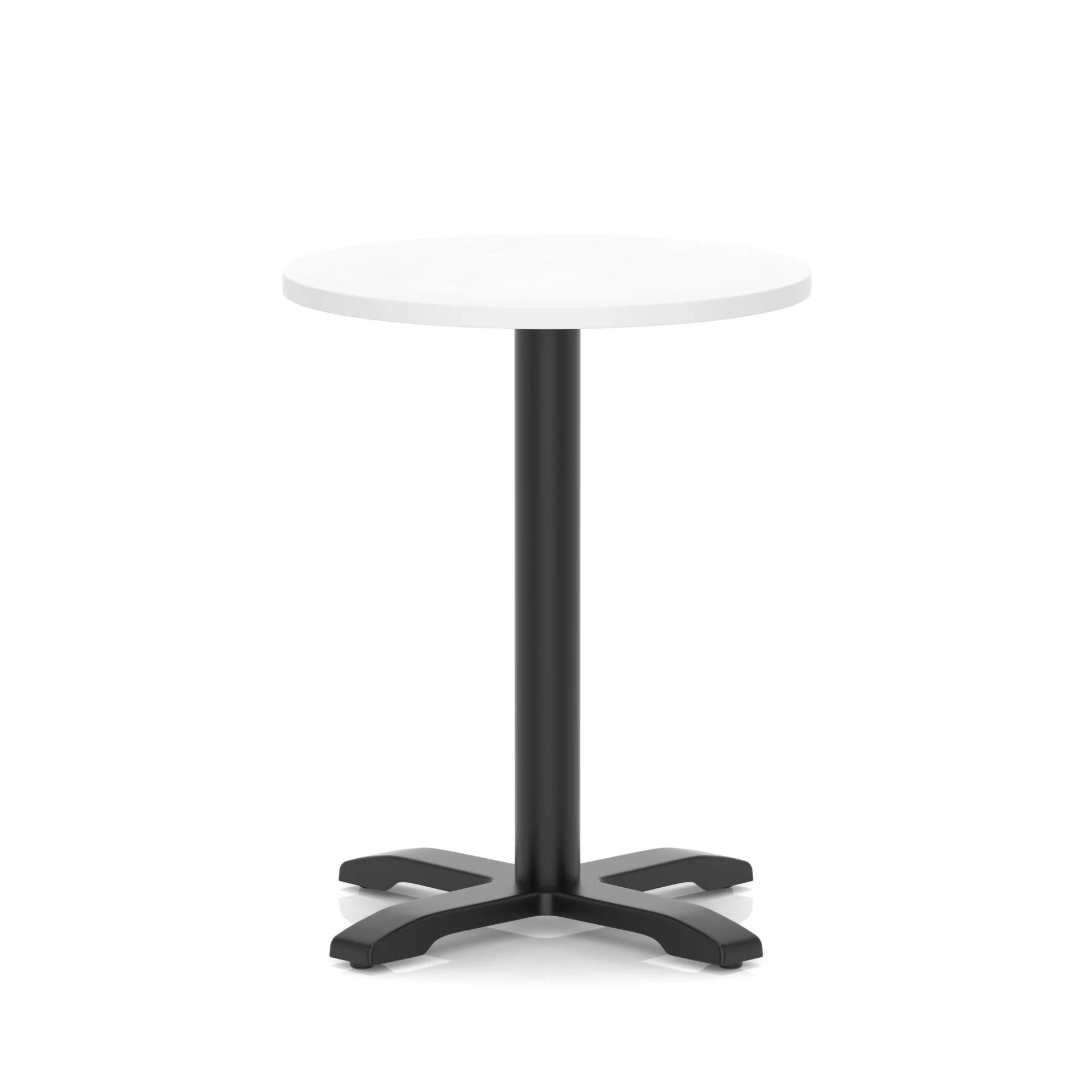 Italia Round Poseur Table With Cross Base - 60cm / 75cm / White / Black