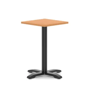 Italia Square Poseur Table With Cross Base - 60cm / 75cm / Beech / Black
